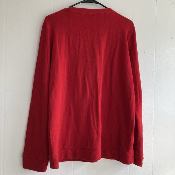 The Limited Women’s Knit Top Red Long Sleeve Sweater Grommet Lace Sz Large - Picture 5 of 10